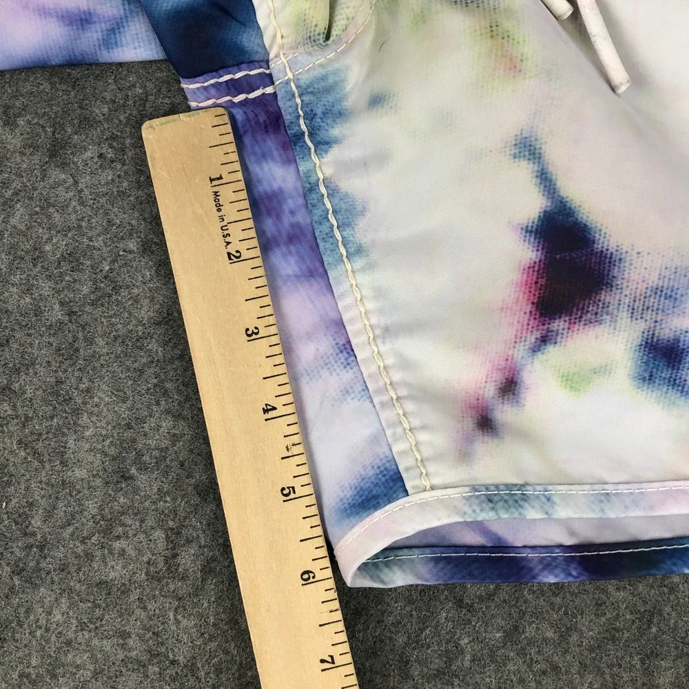 True Religion Board Shorts Mens 36 Tie Dye Swim Trunks Drawstring Zipper Beach